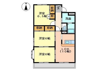 ヴァンヴェール五明Bの物件間取画像